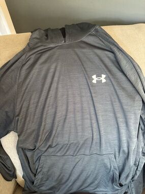Under Armour gray Pullover Hoodie with Small Logo